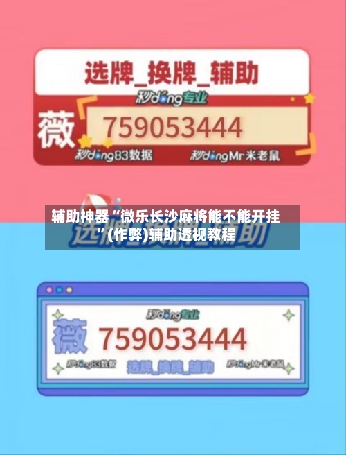 辅助神器“微乐长沙麻将能不能开挂”(作弊)辅助透视教程-第2张图片