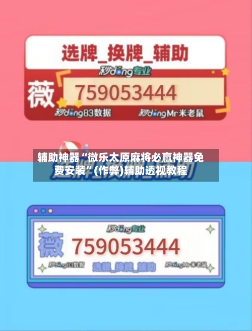 辅助神器“微乐太原麻将必赢神器免费安装	”(作弊)辅助透视教程-第2张图片