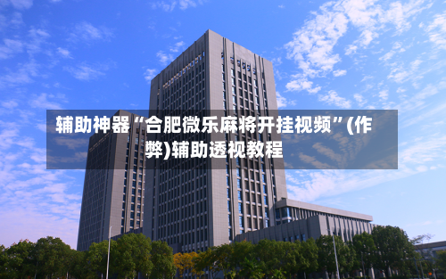 辅助神器“合肥微乐麻将开挂视频”(作弊)辅助透视教程