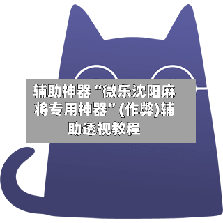 辅助神器“微乐沈阳麻将专用神器”(作弊)辅助透视教程-第2张图片
