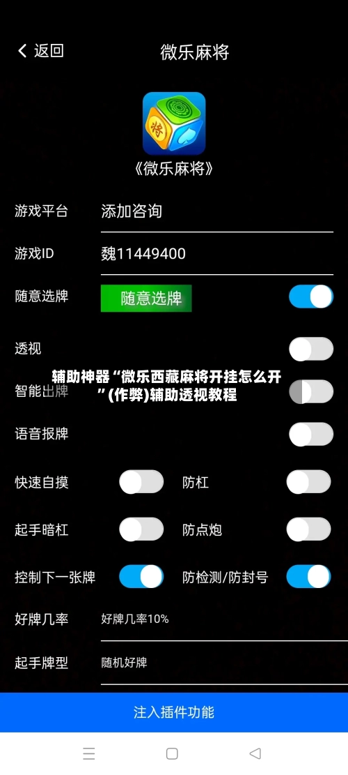 辅助神器“微乐西藏麻将开挂怎么开”(作弊)辅助透视教程-第2张图片