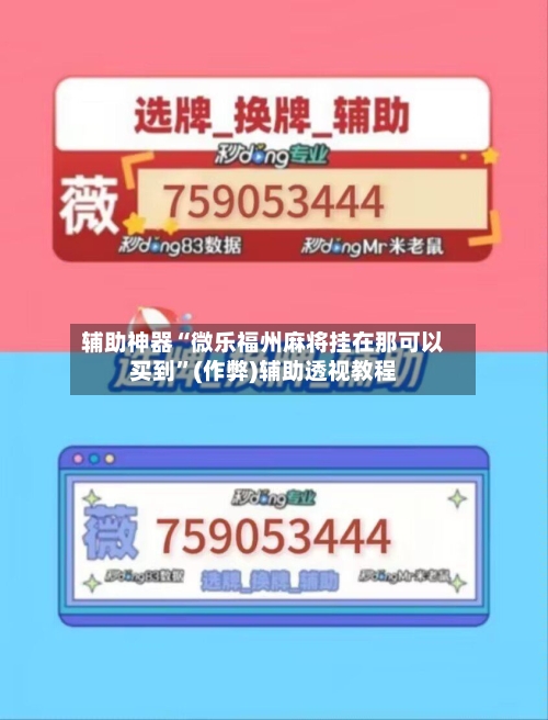 辅助神器“微乐福州麻将挂在那可以买到”(作弊)辅助透视教程-第2张图片