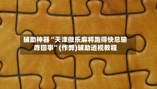 辅助神器“天津微乐麻将跑得快总输咋回事	”(作弊)辅助透视教程-第3张图片