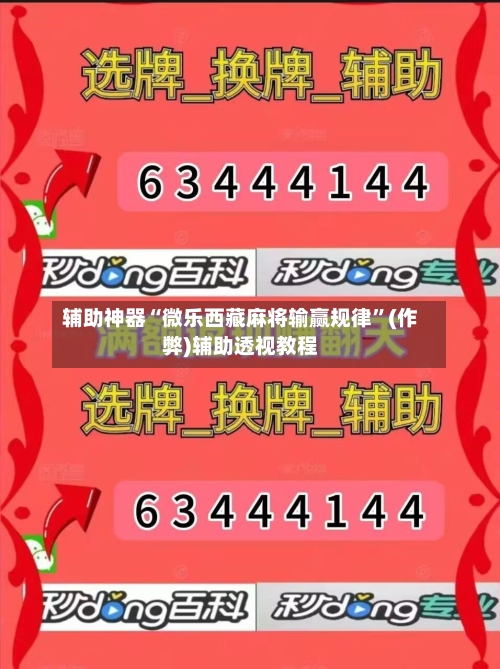 辅助神器“微乐西藏麻将输赢规律”(作弊)辅助透视教程