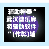 辅助神器“武汉微乐麻将辅助软件”(作弊)辅助透视教程-第2张图片