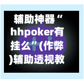 辅助神器“hhpoker有挂么”(作弊)辅助透视教程-第3张图片