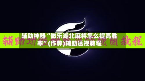 辅助神器“微乐湖北麻将怎么提高胜率”(作弊)辅助透视教程-第2张图片
