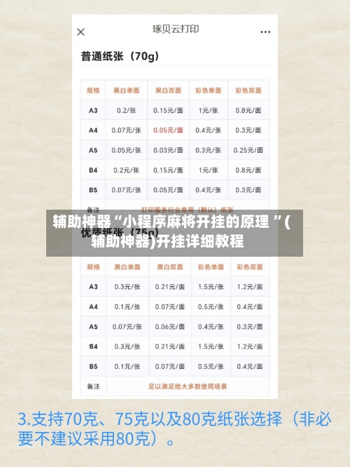 辅助神器“小程序麻将开挂的原理 ”(辅助神器)开挂详细教程